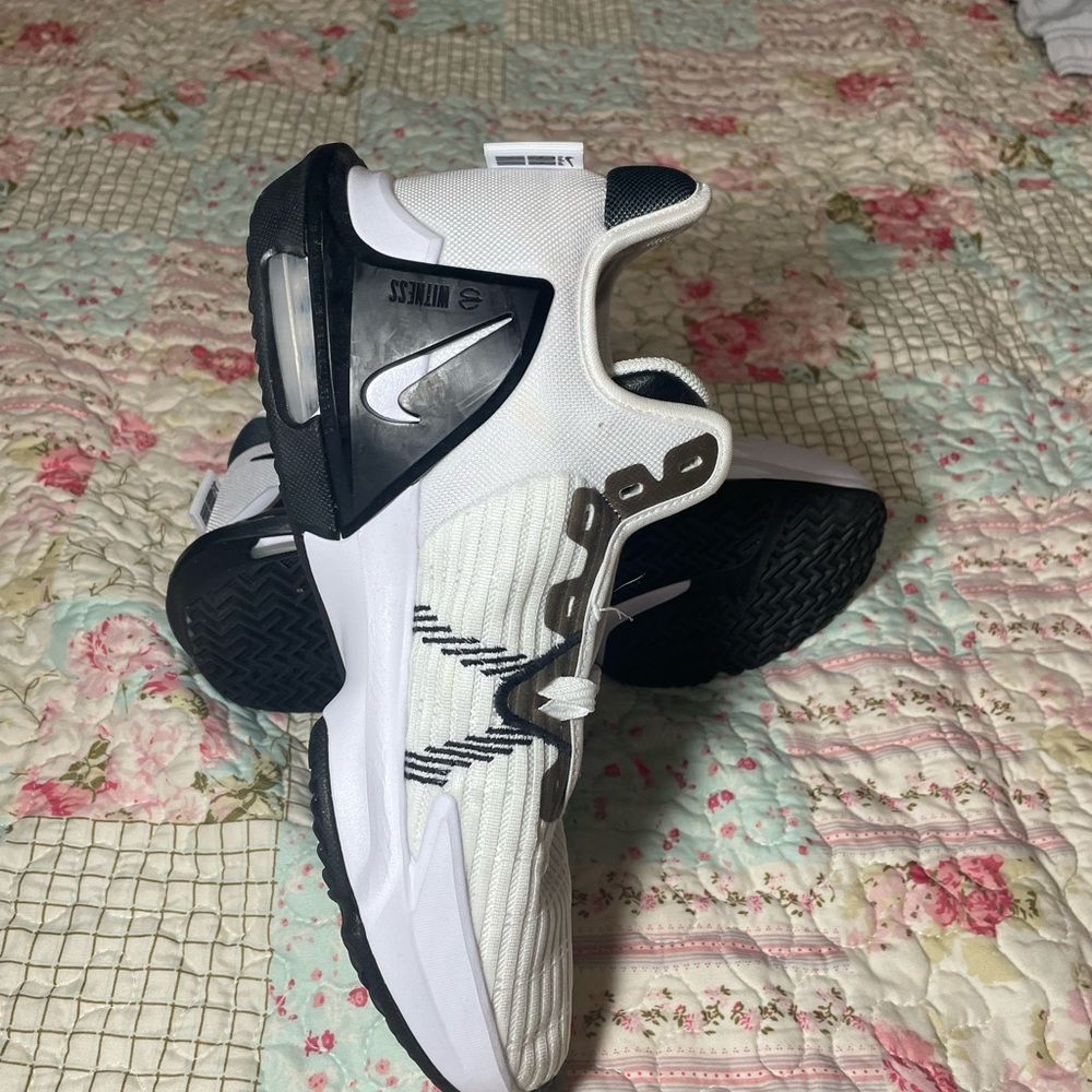 White and Black Sneakers Lebron James